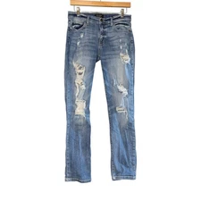 Judy Blue Boyfriend Fit Jeans Size 7/28 Distressed Mid Rise Stretch JB8286MD 