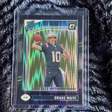 2024 Panini Donruss Optic - Rated Rookie Drake Maye #229 Purple Shock Prizm (RC)