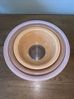 3 Vintage Pyrex Mixing Bowls Brown, Pink, Peach 2.5L,1.5L & 1 Liter Fall Rainbow