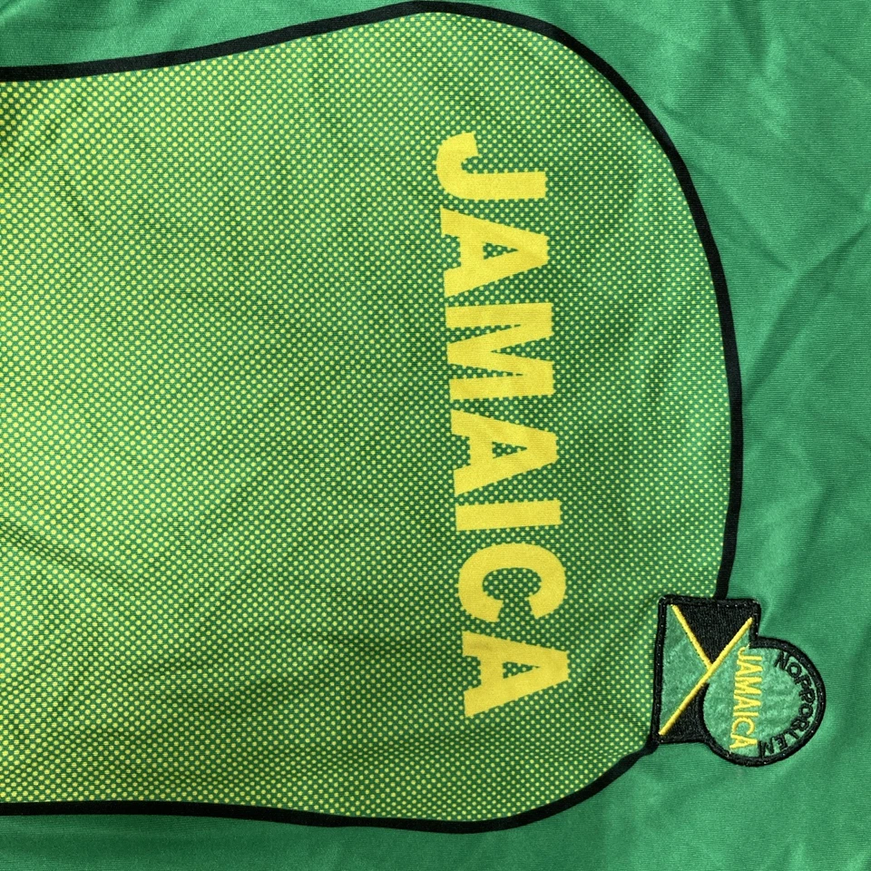 Camiseta deportiva de fútbol verde Jamrock para hombre Jamaica ajuste seco sin problemas juvenil mediana Foto 3 de 4