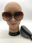 Chanel Brown Trendy Fashion Sunglasses 56-17-120 Orange-yellow Lenses