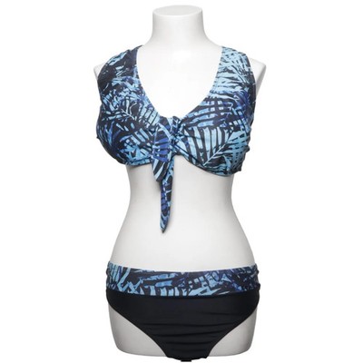Chill Vibes, Bikini, Größe: XL, Schwarz/Blau/Mehrfarbig, Zebra #hfn