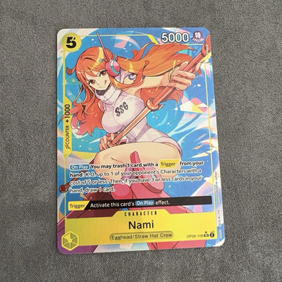 Bandai One Piece Card Game Nami OP08-106 SR Foil Alternate Art Englisch