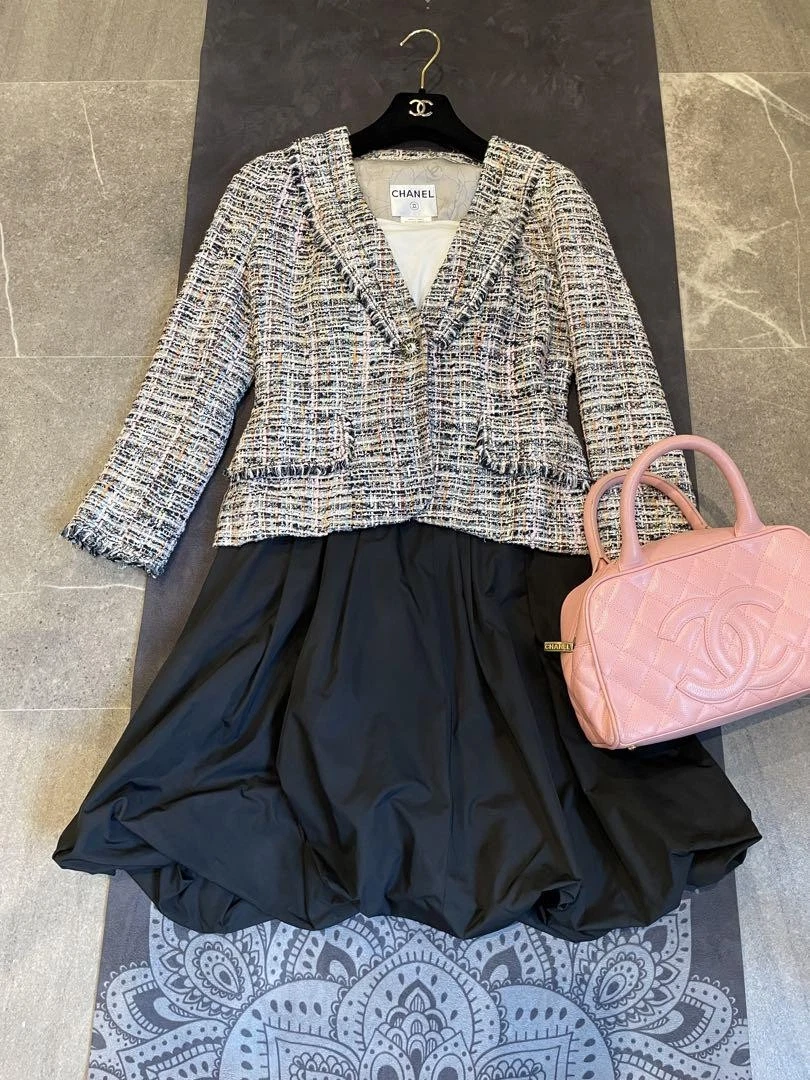 Chanel Abbigliamento Primaverile Giacca Tweed Misto Ingresso Cerimonia Laurea