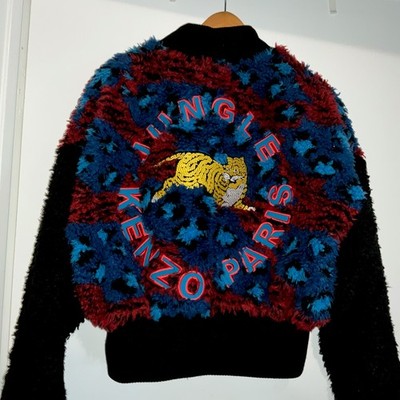 Kenzo x H&M Embroidered Jungle Tiger HM Womens  Bomber Jacket size 42