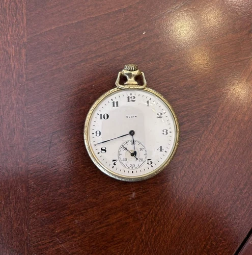 New ListingElgin Gold Tone Pocket Watch Vintage For Parts or repair / as is / untested