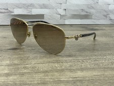 Tiffany Co TF3034 6002/3B Sunglasses Women Gold Aviator Frame 60-12-135 READ