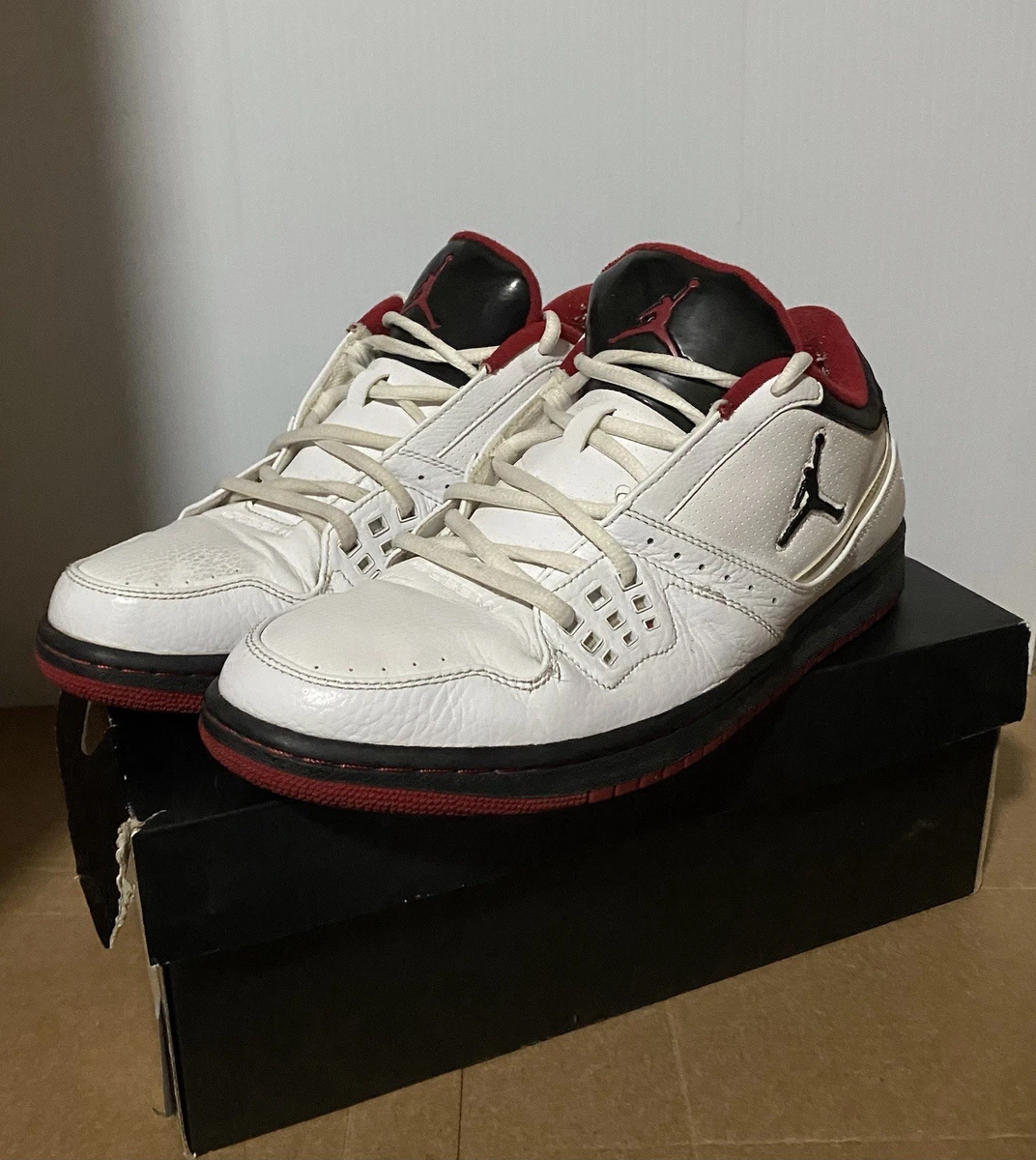 Jordan 1 Flight Low White Black Varsity Red for Sale