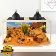 PROLEE Bearded Dragon Tank Reptile Enclosure Acrylic Mesh Top Lock