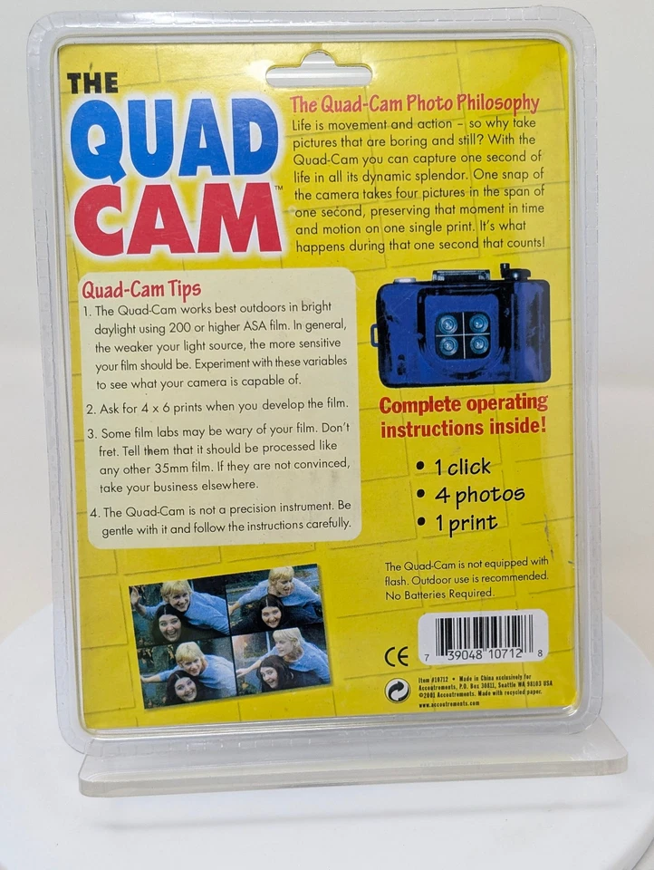 The Quad Cam 35mm Film Camera  Shoots 4 Photos In A Row New Vintage Sealed - Image 4 of 4