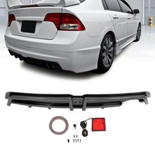 Rear Bumper Diffuser Lip Mu-gen Rr Carbon Fiber Style Fits 06-11 Honda Civic 4dr