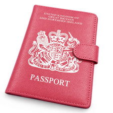 Passport Holder Protector with Credit Card and Cash Pockets Snap Lock Secure