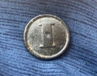 Civil War Confederate Pewter Block I Button Charleston