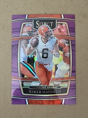 2021 Panini Select Concourse Purple Prizm /75 Baker Mayfield #10