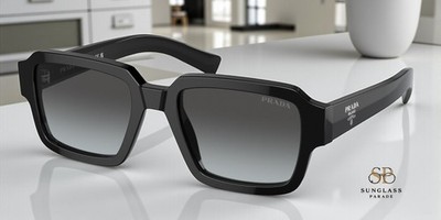PRADA PR 02ZSF 1AB06T Black Graphite Sfumato Cristallo 54 mm Men's Sunglasses