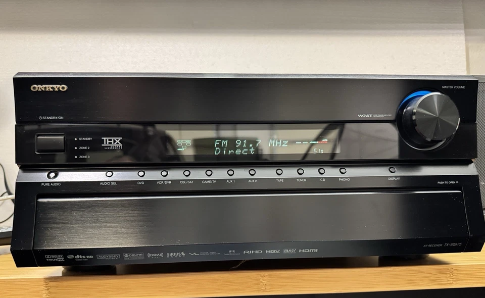 Onkyo Receiver TX-SR875 THX Ultra2 980-Watt Amplifier 50lb Beast! Incl Rem S2 - Image 2 of 4