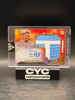 Erling Haaland PLAYER WORN Patch Auto /10 2023 24 Topps Inception UCC