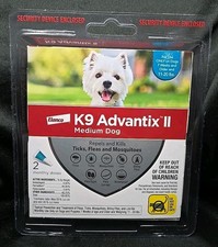 K9 Advantix II Elanco MEDIUM DOG 11-20lbs Flea Tick Treatment 2-Dose Pack NEW