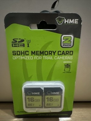 HME SDHC 16GB Memory Card (2 Pack)   Class 10 - Universal - NEW