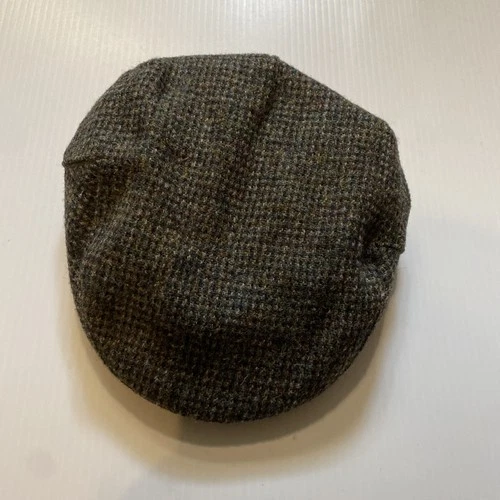 VTG L.L. Bean Harris Tweed 100% Wool Made in USA Flat Cap Newsboy Scally