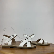 New Girls Big Kids Tucker + Tate Tarya White Strappy Adjustable Sandals Size 3 Y