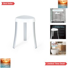 Shower Stool 15.25 x 15.25 x 18 Inch Rustproof Aluminum Legs Seat for Bath Sit