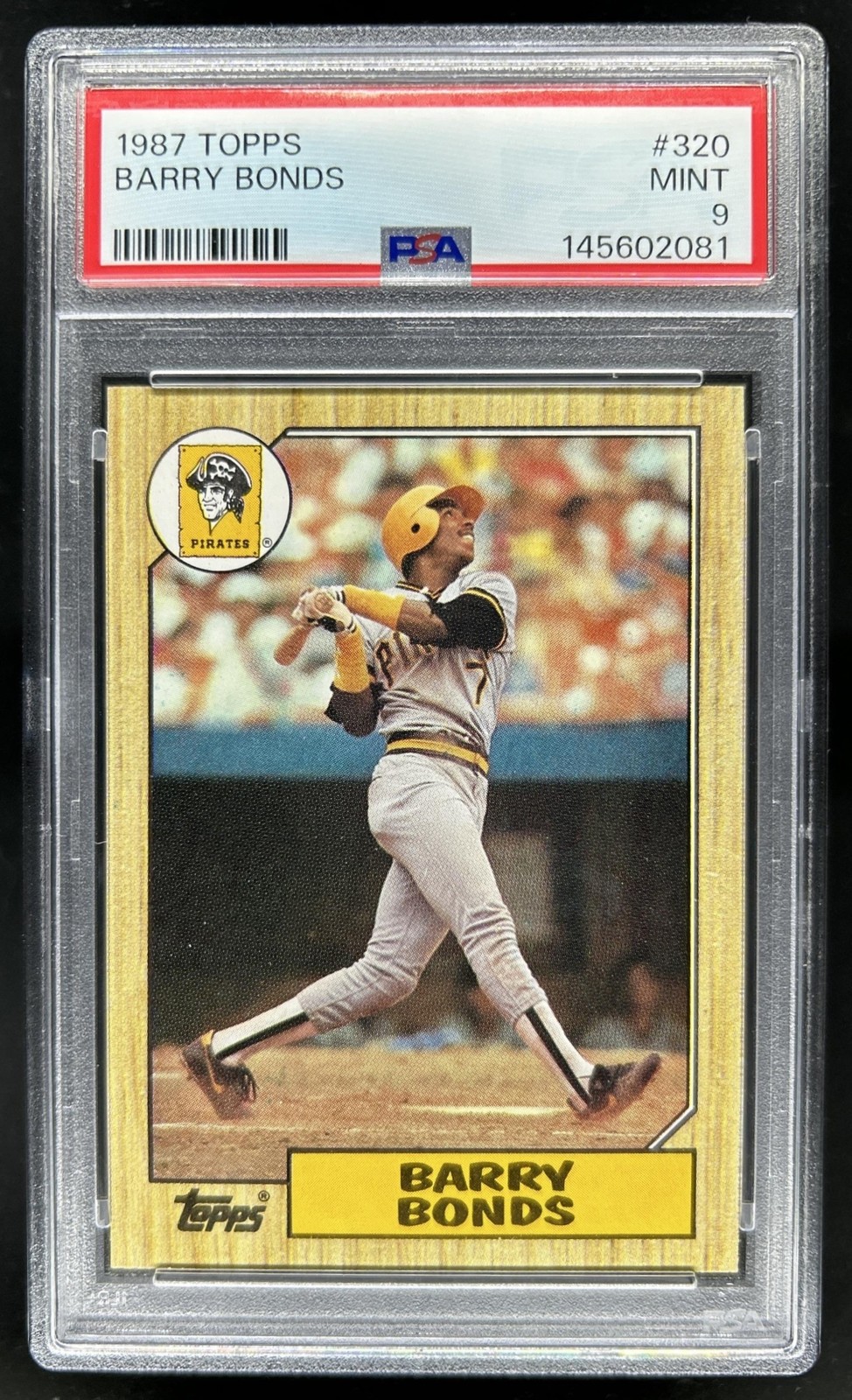 1987 Topps Barry Bonds Rookie RC #320 Pirates PSA 9