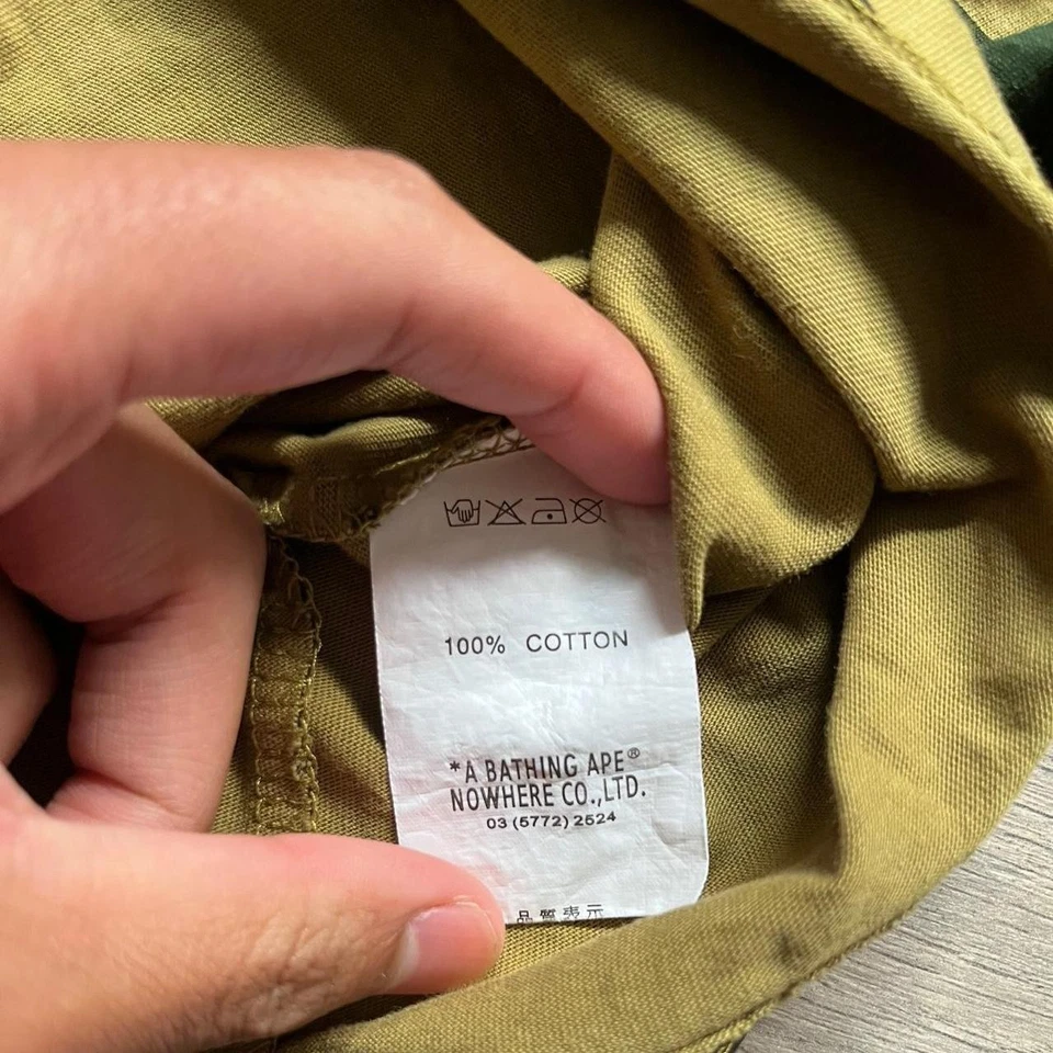 BAPE Vintage 1st Camo College T-Shirt Green No Size Tag Shown, Fits Like Men's M - Image 4 of 4