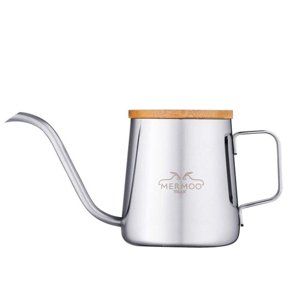Gooseneck Kettle with Lid Small Pour Over Coffee Kettle 350ml Stainless Steel...