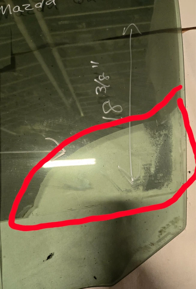 98-02 Puerta Ventana Vidrio Mazda 626 Lado Izquierdo Del Conductor Delantero OEM Foto 4 de 4