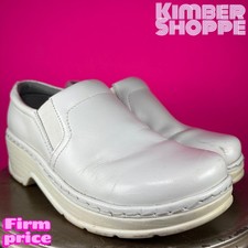 Klogs Naples White Leather Slip Resistant Slip-On Clog US 6.5 UK 4