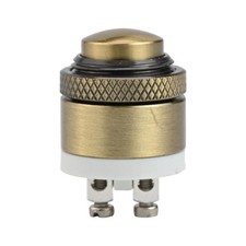 Brass Vintage Doorbell Button 16mm Momentary Switch IP40 Waterproof Design