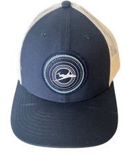 Gulfstream Aircraft Hat Caps Men's Navy Blue  White Mesh Snapback Baseball Hat