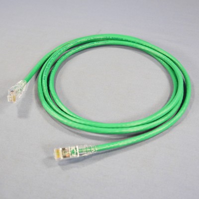 Leviton Cat 6+ Cable Green 7' Extreme Ethernet LAN Patch Cord Cat6 7 Ft 6D460-7G