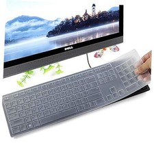 Keyboard Cover for Dell KB216 KB216b KB216t KB216d KB216p Wired  KM636  Clear