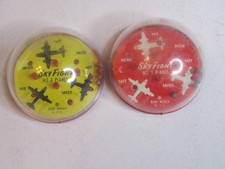 Vintage Lot 2 1960s Sky Fight Handheld Ball Game Toy By Baby World