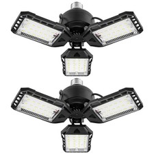 LED Garage Lights Bulb 2 Pack -80W 8000LM 6500K Led Shop Light with 3 Deformabl