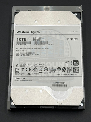 WD HGST DC HC510 10TB 7.2K 12G SAS 4kn 3.5in HDD UCS-HD10T7KL4KN 98% -100%