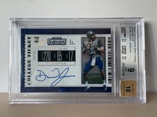 Daniel Jones - /23 2019 Panini Contenders Draft Picks College Ticket Auto BGS 9