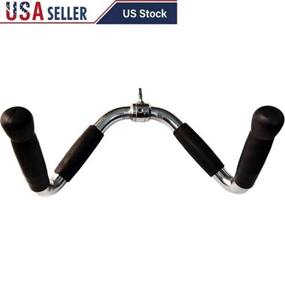 Stainless Steel LAT Bar Attachment Arm Back Workout Pull-down Exercise New