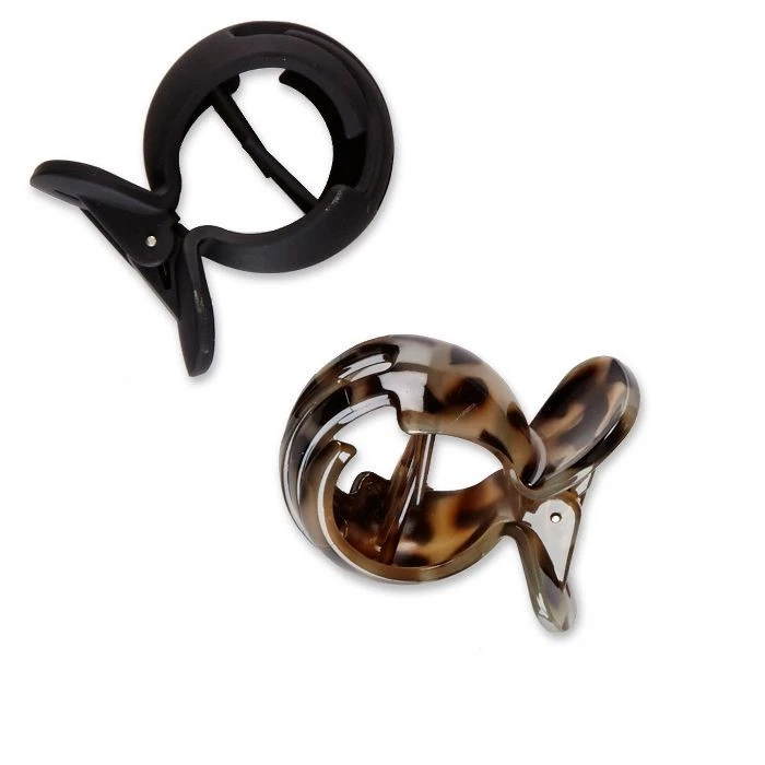 Scunci Elevated Basics Jaw Clips, Assorted Colors, 2-Piece - Image 3 of 4