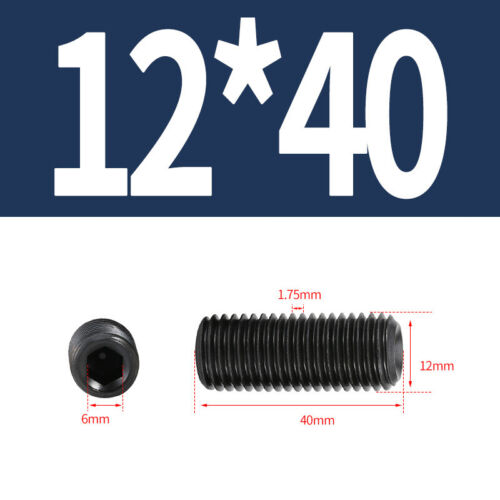 Black Concave Point Grub Screw Stainless Steel Hex Socket Set Screws M3 - M12 - Picture 81 of 83