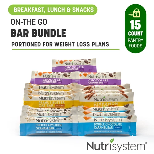 On-The-Go Variety Bundle Bars, for Weight Loss, 15 Count