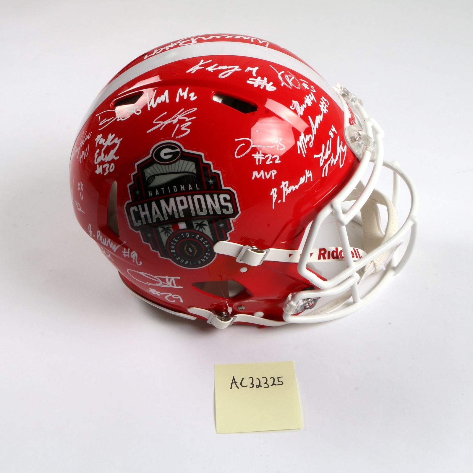 Stetson Bennett Autographed Signed Georgia Bulldogs 2022 Team Helmet Authentic Ladd Brock 