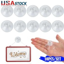10PCS Strong Suction Cups with M4 Screw Rod Knurled Hook Clear Kitchen Glass