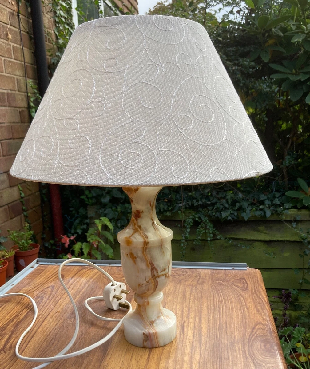 Antique alabaster table sale lamp