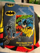 Batman Micro Raschel Thwaaap Throw Blanket 48"x60 Northwest Company New