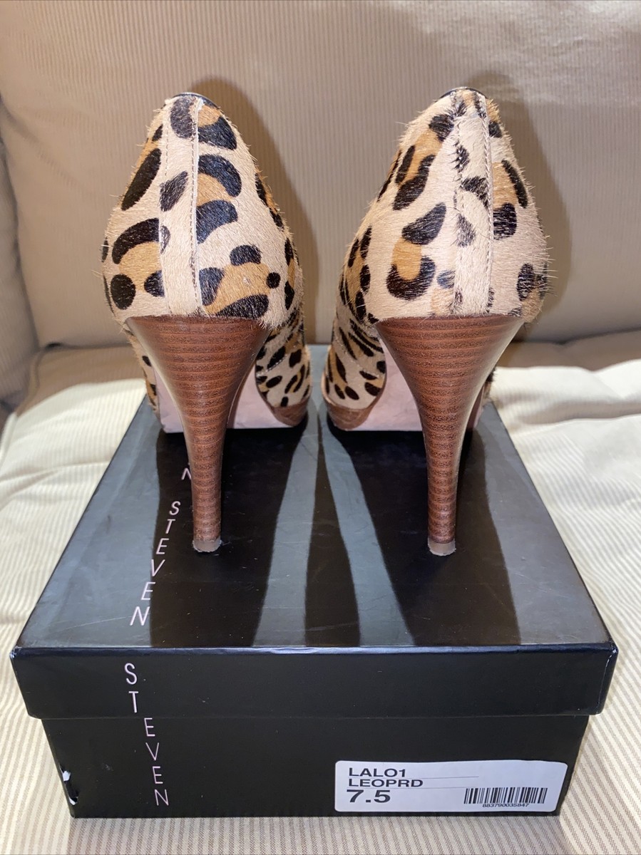 【Steve Madden】レオポルド Pre-Owned Steven by Steve Madden LALO1 LEOPRD Sz-7.5 | eBay