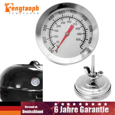 10°C - 500 °C Temperatur-Beständiges analoges BBQ Grill Thermometer Edelstahl DE