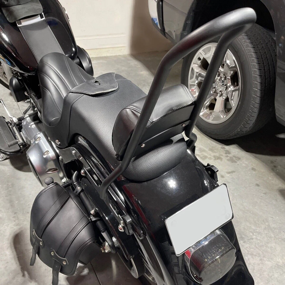 Respaldo desmontable de una pieza Sissy Bar para Harley Fatboy Softail FXST 2006-2017 Foto 4 de 4